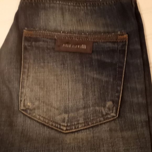 Just Cavalli Distressed Button Fly Jeans - Picture 3 of 16